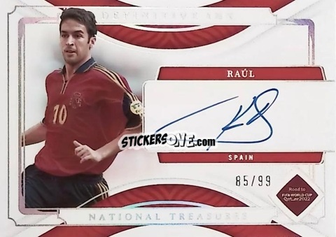 Cromo Raul - National Treasures Road to FIFA World Cup 2022 n. DI-R - Panini