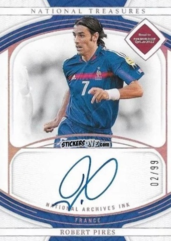 Cromo Robert Pires - National Treasures Road to FIFA World Cup 2022 n. NI-RP - Panini
