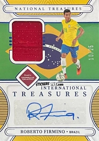 Figurina Roberto Firmino - National Treasures Road to FIFA World Cup 2022 n. IA-RFO - Panini