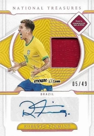 Figurina Roberto Firmino - National Treasures Road to FIFA World Cup 2022 n. MS-RFO - Panini