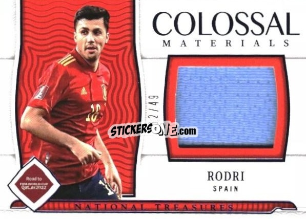 Figurina Rodri  - National Treasures Road to FIFA World Cup 2022 n. CO-RRI - Panini
