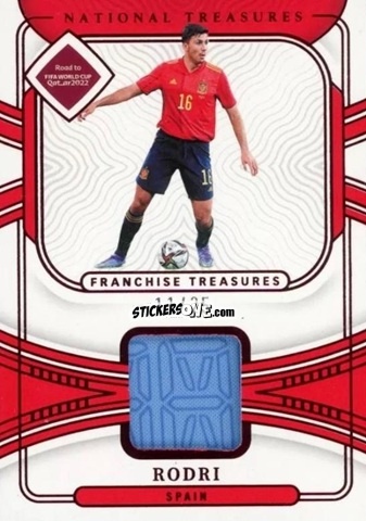 Figurina Rodri  - National Treasures Road to FIFA World Cup 2022 n. FT-RRI - Panini