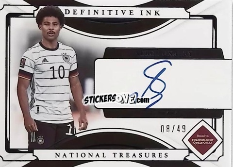 Figurina Serge Gnabry - National Treasures Road to FIFA World Cup 2022 n. DI-SGN - Panini
