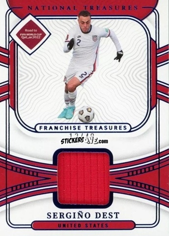 Cromo Sergino Dest - National Treasures Road to FIFA World Cup 2022 n. FT-SD - Panini