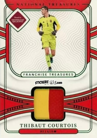 Figurina Thibaut Courtois - National Treasures Road to FIFA World Cup 2022 n. FT-TC - Panini
