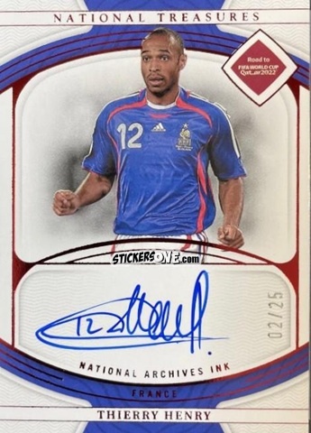 Cromo Thierry Henry - National Treasures Road to FIFA World Cup 2022 n. NI-TH - Panini