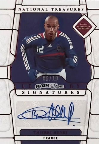 Cromo Thierry Henry - National Treasures Road to FIFA World Cup 2022 n. LS-TH - Panini
