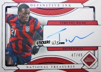 Cromo Timothy Weah - National Treasures Road to FIFA World Cup 2022 n. DI-TW - Panini