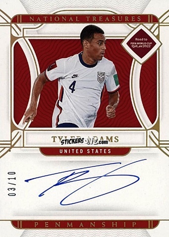 Cromo Tyler Adams - National Treasures Road to FIFA World Cup 2022 n. P-TYA - Panini