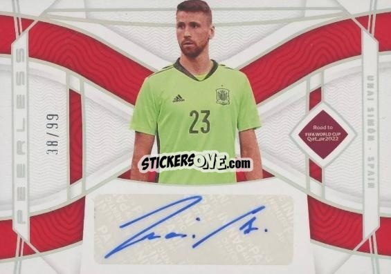 Figurina Unai Simon - National Treasures Road to FIFA World Cup 2022 n. PS-US - Panini