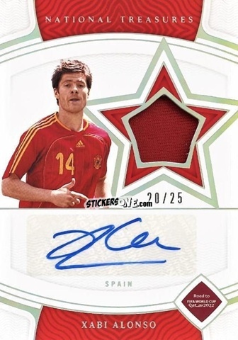 Figurina Xabi Alonso - National Treasures Road to FIFA World Cup 2022 n. SS-XA - Panini