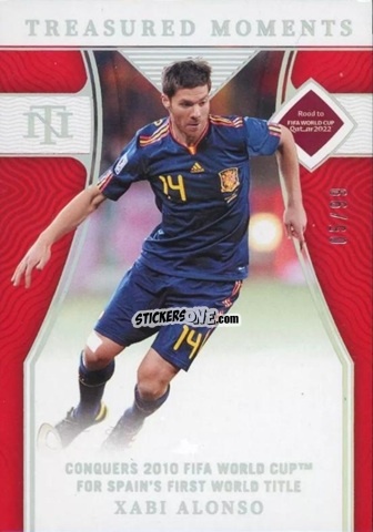 Figurina Xabi Alonso - National Treasures Road to FIFA World Cup 2022 n. 185 - Panini