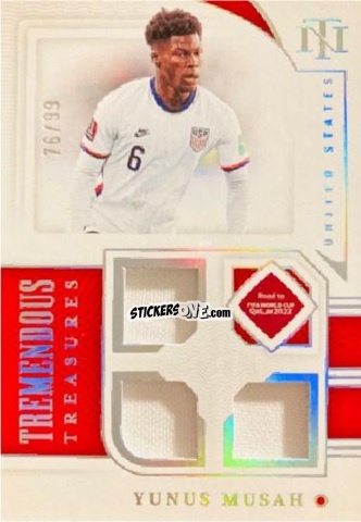 Cromo Yunus Musah - National Treasures Road to FIFA World Cup 2022 n. TT-YM - Panini