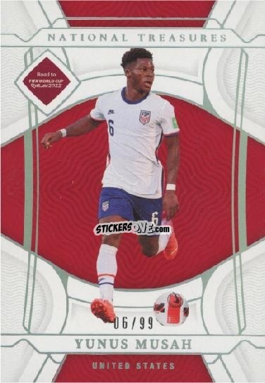 Cromo Yunus Musah - National Treasures Road to FIFA World Cup 2022 n. 145 - Panini
