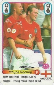 Figurina Wayne Rooney - Football Stars New Season 2002 Red Back n. 11 - Akas Akbalik
