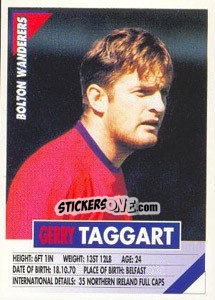 Figurina Gerry Taggart - SuperPlayers 1996 n. 54 - Panini