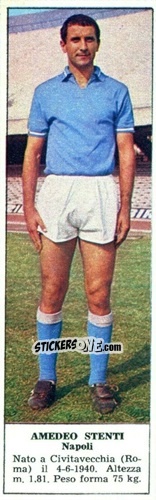 Cromo Amedeo Stenti - Campionato Italiano di Calcio 1966-1967
 n. 197 - Tempo