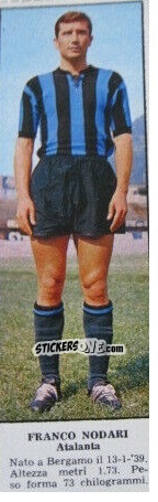 Figurina Franco Nodari - Campionato Italiano di Calcio 1966-1967
 n. 6 - Tempo