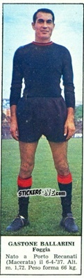Sticker Gastone Ballarini - Campionato Italiano di Calcio 1966-1967
 n. 82 - Tempo