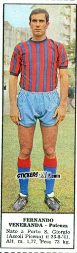 Cromo Fernando Veneranda - Campionato Italiano di Calcio 1966-1967
 n. 455 - Tempo