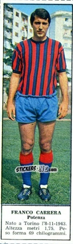 Sticker Franco Carrera - Campionato Italiano di Calcio 1966-1967
 n. 457 - Tempo