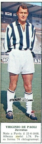Cromo Virginio De Paoli - Campionato Italiano di Calcio 1966-1967
 n. 120 - Tempo