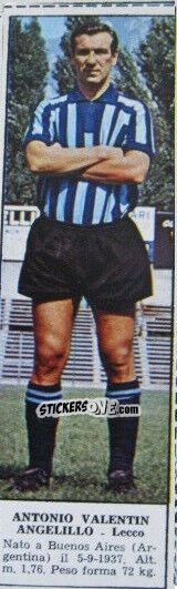 Sticker Antonio Valentin Angelillo - Campionato Italiano di Calcio 1966-1967
 n. 152 - Tempo