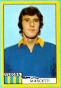 Cromo Emiliano Mascetti - Calciatori 1971-1972
 n. VER9 - Edis