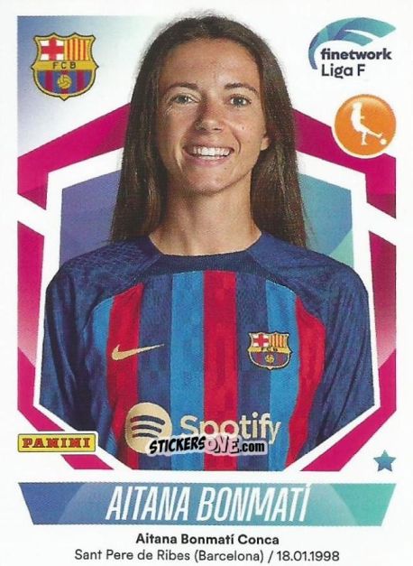 Sticker Aitana Bonmati - Liga F 2022-2023
 n. 128 - Panini
