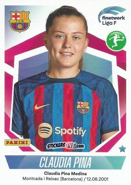 Cromo Claudia Pina - Liga F 2022-2023
 n. 130 - Panini