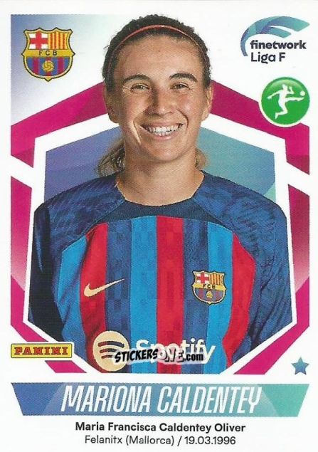 Sticker Mariona Caldentey - Liga F 2022-2023
 n. 131 - Panini