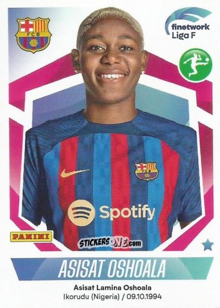 Figurina Asisat Oshoala - Liga F 2022-2023
 n. 133 - Panini
