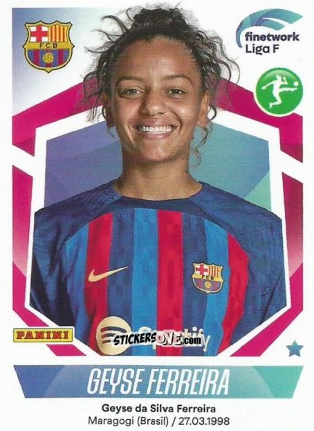 Figurina Geyse Ferreira - Liga F 2022-2023
 n. 134 - Panini