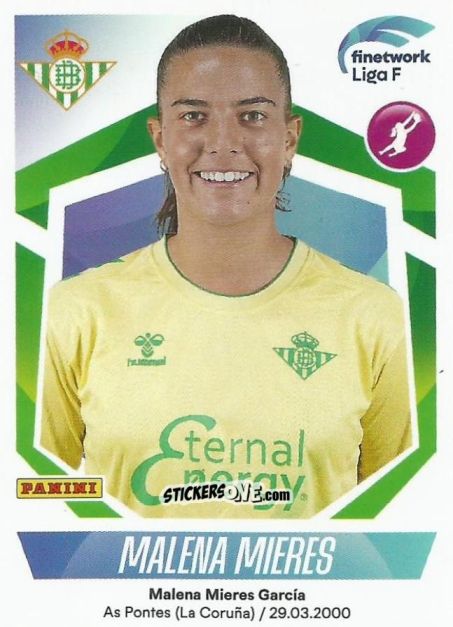 Figurina Malena Mieres - Liga F 2022-2023
 n. 136 - Panini