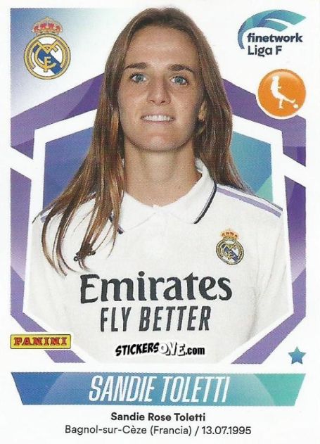 Sticker Sandie Toletti - Liga F 2022-2023
 n. 228 - Panini