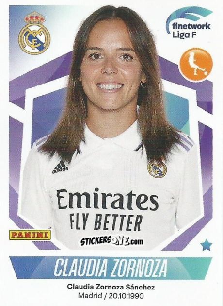 Sticker Claudia Zornoza - Liga F 2022-2023
 n. 229 - Panini
