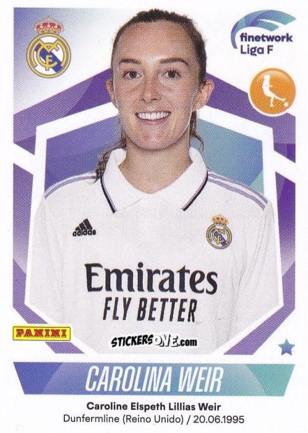 Sticker Carolina Wier - Liga F 2022-2023
 n. 232 - Panini