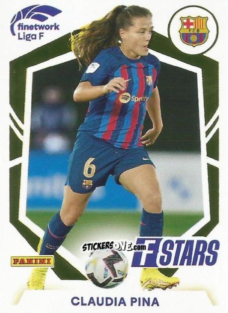 Cromo Claudia Pina - Liga F 2022-2023
 n. 332 - Panini