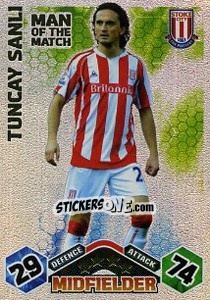 Figurina Tuncay Sanli - English Premier League 2009-2010. Match Attax Extra n. 147 - Topps