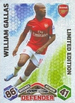 Cromo William Gallas - English Premier League 2009-2010. Match Attax Extra n. LE1 - Topps