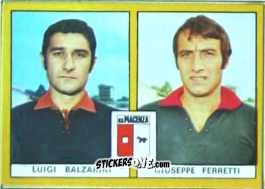 Cromo Balzarini / Ferretti - Calciatori 1969-1970. Mexico 70
 n. B105 - Edis