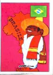 Figurina Map / Flag - Calciatori 1969-1970. Mexico 70
 n. WC9 - Edis