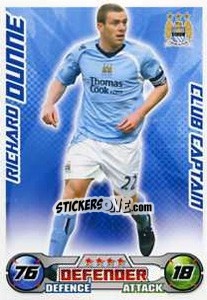 Figurina Richard Dunne - English Premier League 2008-2009. Match Attax Extra n. 102 - Topps