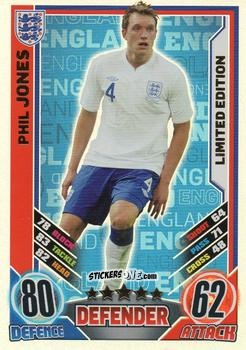 Sticker Phil Jones - England 2012. Match Attax n. LE9 - Topps