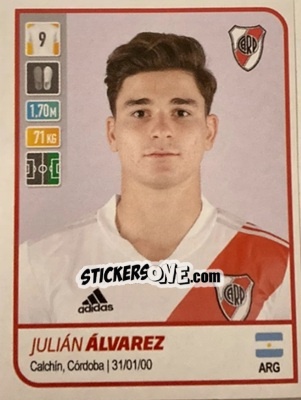 Cromo Julian Alvarez - Fútbol Argentino 2021
 n. 373 - Panini