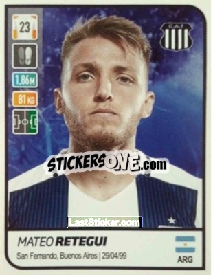 Figurina Mateo Retegui - Fútbol Argentino 2021
 n. 444 - Panini