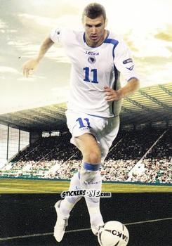 Figurina Edin Dzeko - World Football UNIQUE 2012 n. 128p - Futera