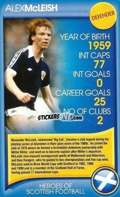 Cromo Alex McLeish - Heroes of Scottish Football
 n. 16 - Top Trumps