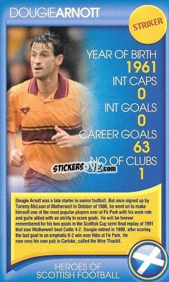 Figurina Dougie Arnott - Heroes of Scottish Football
 n. 13 - Top Trumps