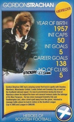 Cromo Gordon Strachan - Heroes of Scottish Football
 n. 2 - Top Trumps